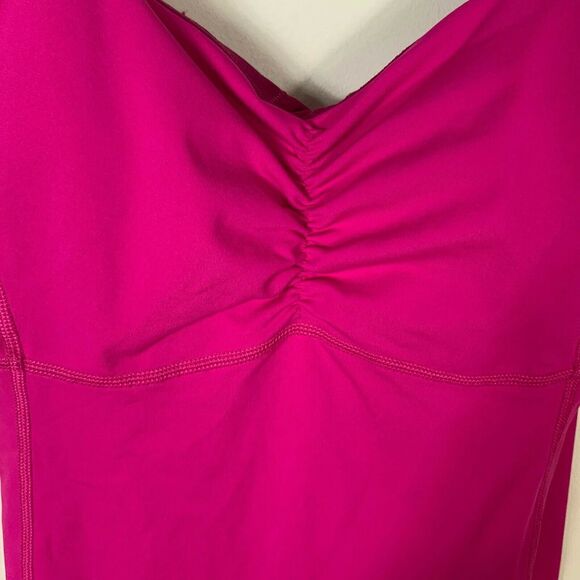 Lululemon Aria Tank Top II 4 Raspberry Hot Pink Power Luxtreme Shelf Bra Yoga - Picture 6 of 10